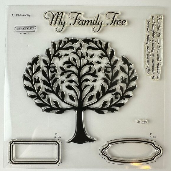 My Family Tree Clear My Acrylix Stamp Set d1526 CTMH - Picture 1 of 1